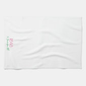 Linge De Cuisine Code postal rose Prépa Vert Script Adresse personn (Horizontal)