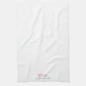 Linge De Cuisine Code postal rose Prépa Vert Script Adresse personn (Vertical)