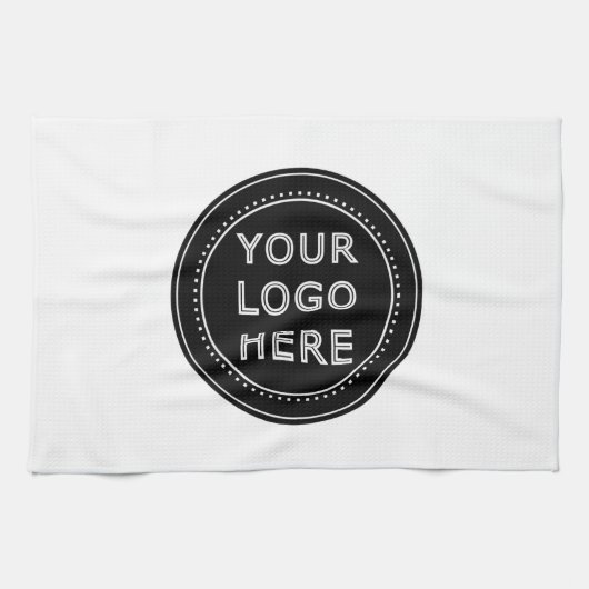 Linge De Cuisine Code QR noir élégant et épuré (Horizontal)