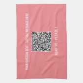 Linge De Cuisine Code QR personnalisé Info d'analyse Texte Couleurs (Vertical)