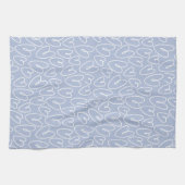 Linge De Cuisine Cœur Bleu Moderne (Horizontal)