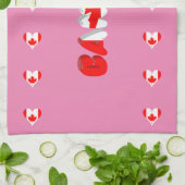 Linge De Cuisine Coeur canadien (Plié)