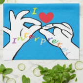 Linge De Cuisine COEUR d'ASL I mon INTERPRÈTE (Plié)