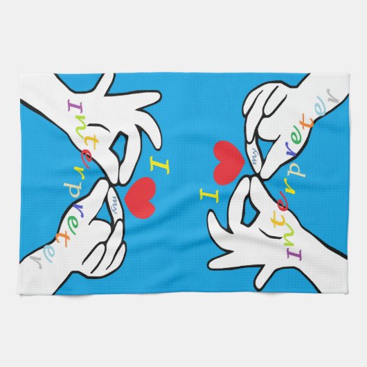 Linge De Cuisine COEUR d'ASL I mon INTERPRÈTE (Horizontal)