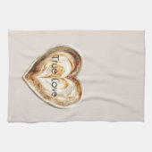Linge De Cuisine Cœur de café crème (Horizontal)