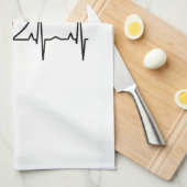 Linge De Cuisine Coeur de chat avec coeur (Quart Plié)