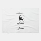 Linge De Cuisine Coeur de chat avec coeur (Horizontal)