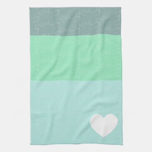 Linge De Cuisine Cœur de la Saint-Valentin Dessiné à la Main Amour 