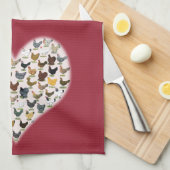 Linge De Cuisine Coeur de poulet (Quart Plié)