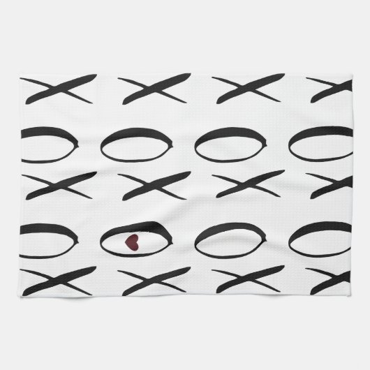 Linge De Cuisine Coeur de XOXO (Horizontal)