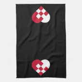 Linge De Cuisine Coeur de Yule scandinave (Vertical)