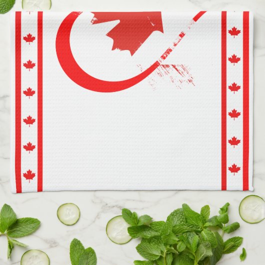 Linge De Cuisine Coeur du Canada (Plié)