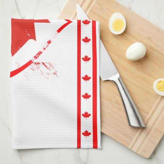 Linge De Cuisine Coeur du Canada (Quart Plié)