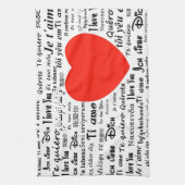 Linge De Cuisine coeur je t'aime (Vertical)
