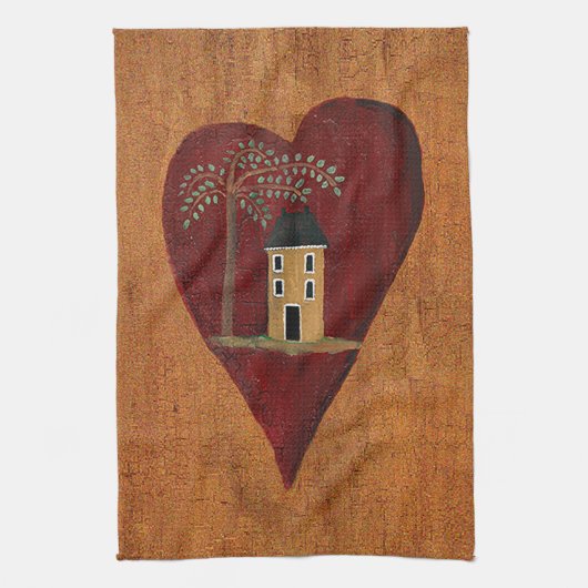 Linge De Cuisine Coeur primitif (Vertical)