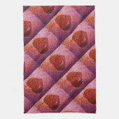 Linge De Cuisine coeur rose corail (Vertical)