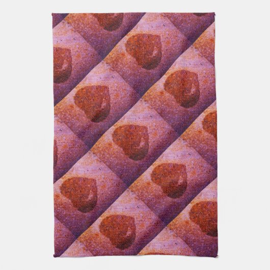 Linge De Cuisine coeur rose corail (Vertical)