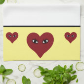 Linge De Cuisine Coeur rouge (Plié)