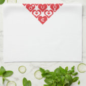 Linge De Cuisine COEUR rouge des coeurs (Plié)