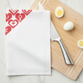 Linge De Cuisine COEUR rouge des coeurs (Quart Plié)