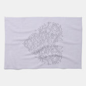 Linge De Cuisine CoeurChic Lavender lin Damask coeur (Horizontal)