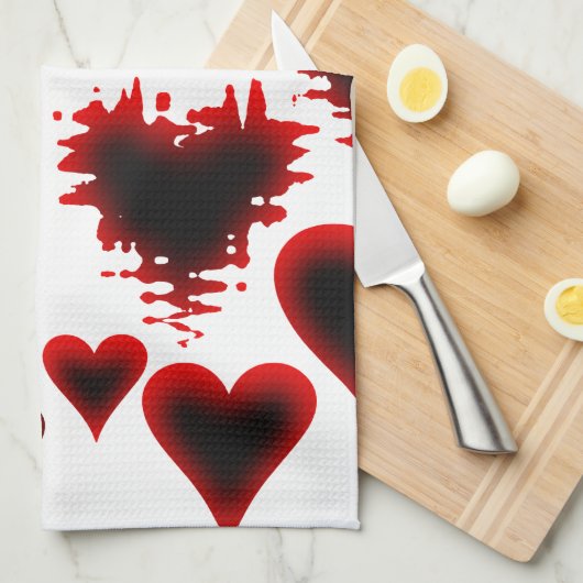 Linge De Cuisine Coeurs (Quart Plié)