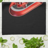 Linge De Cuisine Coeurs 3D rouges (Plié)