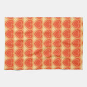 Linge De Cuisine Coeurs Abstraits modernes - Mandarin Orange (Horizontal)