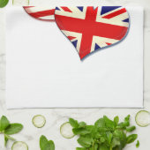 Linge De Cuisine Coeurs américains et britanniques (Plié)