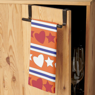 Linge De Cuisine Cœurs Amour Étoiles Rayures