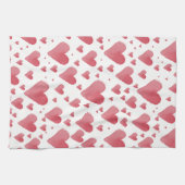 Linge De Cuisine Coeurs aquarelle (Horizontal)