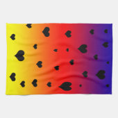 Linge De Cuisine Coeurs arc-en-ciel, (Horizontal)