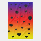 Linge De Cuisine Coeurs arc-en-ciel, (Vertical)