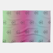 Linge De Cuisine Coeurs arc-en-ciel Coeur Black Pride (Horizontal)