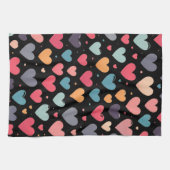Linge De Cuisine Cœurs colorés Saint-Valentin (Horizontal)