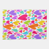 Linge De Cuisine Coeurs colorés super et romantiques Saint-Valentin (Horizontal)