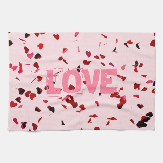 Linge De Cuisine Coeurs D'Amour (Horizontal)