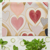 Linge De Cuisine Coeurs d'amour (Plié)