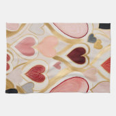 Linge De Cuisine Coeurs d'amour (Horizontal)