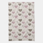 Linge De Cuisine Coeurs d'amour (Vertical)