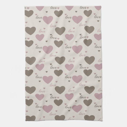 Linge De Cuisine Coeurs d'amour (Vertical)