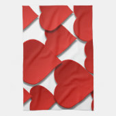 Linge De Cuisine Coeurs d'amour rouges (Vertical)
