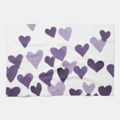 Linge De Cuisine Coeurs d'aquarelle de la Saint-Valentin - ultra vi (Horizontal)