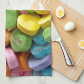 Linge De Cuisine Coeurs de bonbons (Quart Plié)