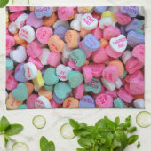 Linge De Cuisine Coeurs de bonbons Valentine (Plié)