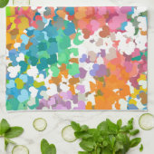 Linge De Cuisine Cœurs de Confettis Pastels (Plié)