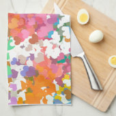 Linge De Cuisine Cœurs de Confettis Pastels (Quart Plié)