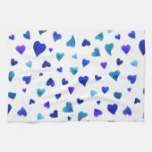 Linge De Cuisine Coeurs de la Saint Valentin - bleu (Horizontal)
