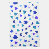 Linge De Cuisine Coeurs de la Saint Valentin - bleu (Vertical)