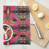 Linge De Cuisine Coeurs de néon rose (Quart Plié)